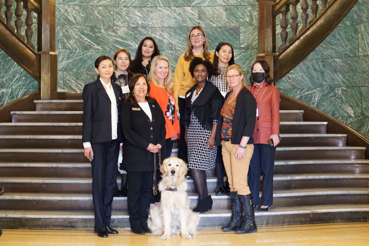 Delegates and County Commissioner Cami Bremer, City Council member Yolanda Avila, Green Mountain Falls City Manager Becky Frank, and School District 11 Board Member Darleen Daniels at City Hall!