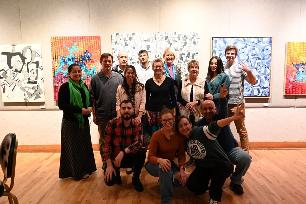 Delegates and their host families savoring one last evening together at the Manitou Arts Center for the Closing Reception.